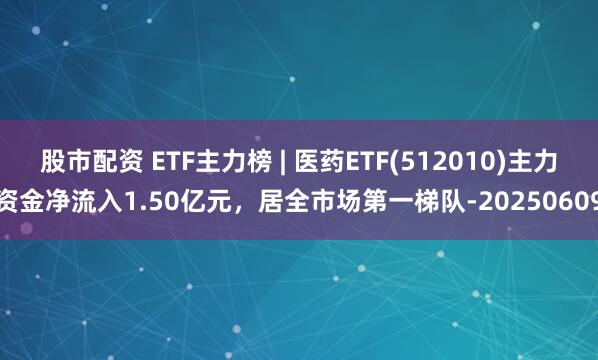 股市配资 ETF主力榜 | 医药ETF(512010)主力资金净流入1.50亿元，居全市场第一梯队-20250609